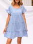 Vintage Round Neck Loosen Casual Dress
