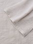 Solid Round Neck Linen Loosen Shirt & Blouses
