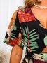 Regular Fit V Neck Floral Dress