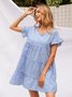 Vintage Round Neck Loosen Casual Dress