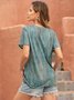 Ombre Basics V Neck Loosen T-shirt