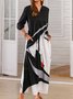 V Neck Loosen Casual Dress