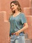 Ombre Basics V Neck Loosen T-shirt