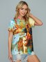 Crew Neck Regular Fit Vacation T-shirt