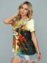 Crew Neck Regular Fit Vacation T-shirt