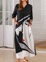 V Neck Loosen Casual Dress