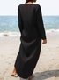 Cotton Blends Regular Fit Casual Round Neck Casual Dress
