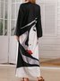 V Neck Loosen Casual Dress