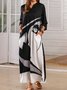 V Neck Loosen Casual Dress