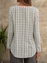Loosen Cotton Striped Casual Shirt & Blouses