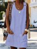 Boho Printed Crew Neck Summer Dress