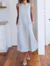 Vacation V Neck Loosen Casual Dress