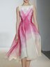 Round Neck Cotton Blends Loosen Formal Dress