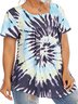Cotton Casual V Neck Loosen T-shirt