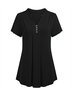 V Neck Plain Casual T-shirt