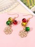 Christmas Snowflake Bell Diamond Earrings