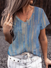 Ombre Basics V Neck Loosen T-shirt