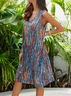 Vacation Loosen Striped Casual Dress
