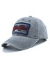 Men's Colorblock Washed Distressed Three-Dimensional Embroidered Baseball Cap