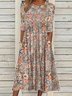 Vacation Loosen Floral Dress