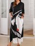 V Neck Loosen Casual Dress